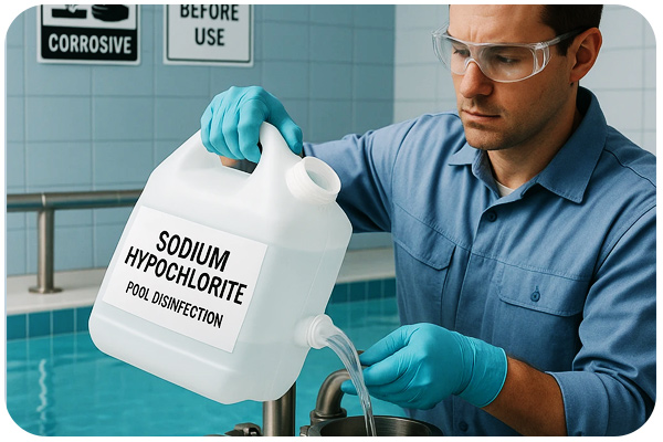 ضدعفونی محیط استخر با آب ژاول ضدعفونی محیط استخر با آب ژاول