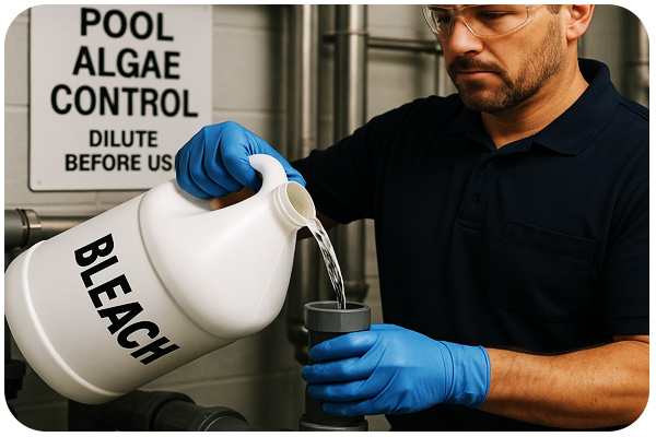 ضدعفونی محیط استخر با آب ژاول ضدعفونی محیط استخر با آب ژاول