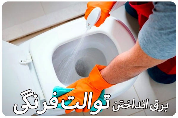 تمیزکردن توالت فرنگی تمیزکردن توالت فرنگی